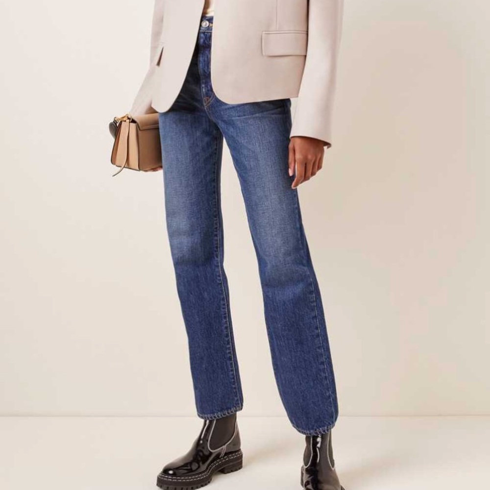 SLVRLAKE Blue Straight Leg Jeans
